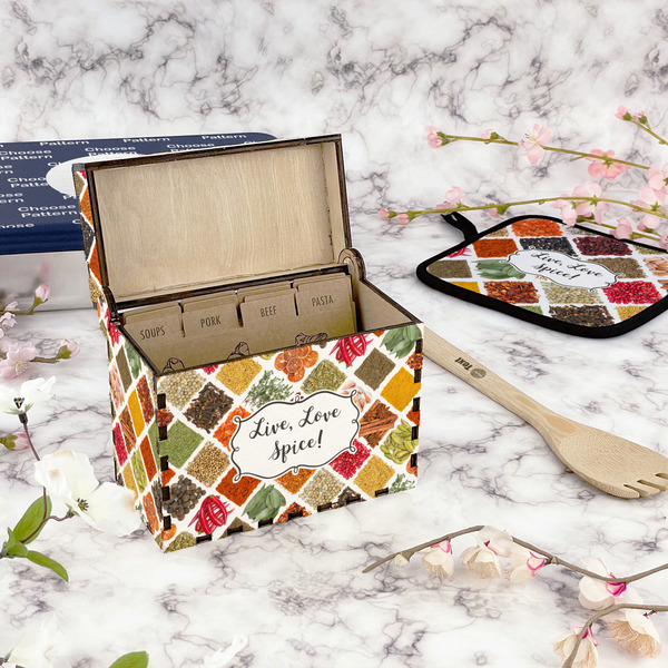 Spices Recipe Box - Full Color - In Context