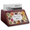 Spices Red Mahogany Business Card Holder - Angle