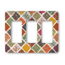 Spices Rocker Style Light Switch Cover - Three Switch