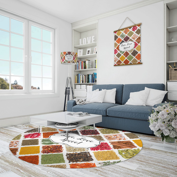 Spices Round Area Rug - IN CONTEXT