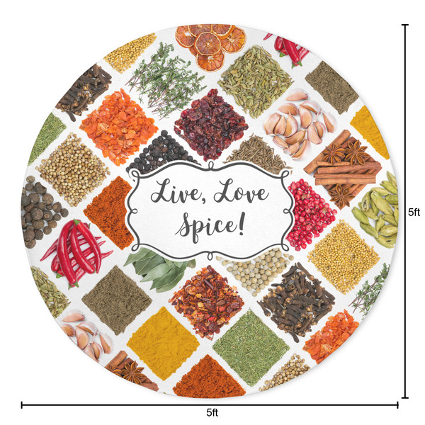 Spices Round Area Rug - Size