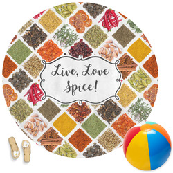 Spices Round Beach Towel (Personalized)