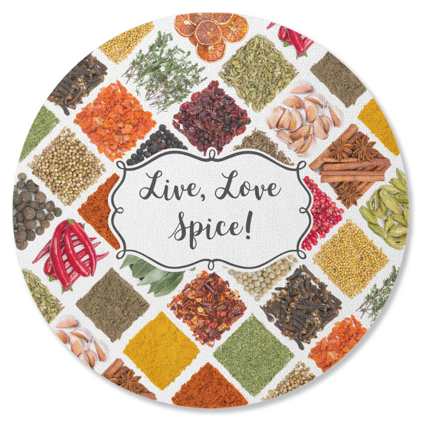 Spices Round Coaster Rubber Back - Single