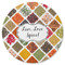 Spices Round Rubber Backed Coaster (Personalized)