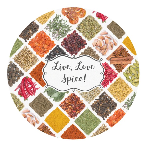 Custom Spices Round Decal - Medium (Personalized)