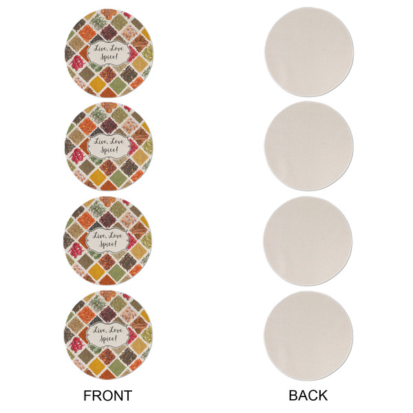 Spices Round Linen Placemats - APPROVAL Set of 4 (single sided)