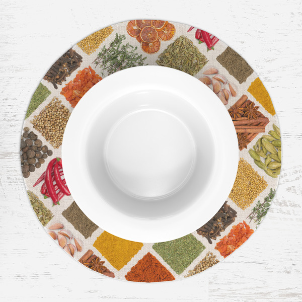 Spices Round Linen Placemats - LIFESTYLE (single)