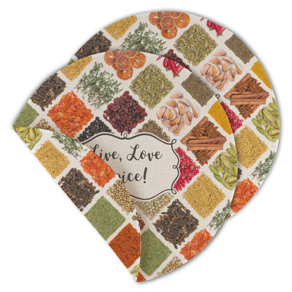 Custom Spices Round Linen Placemat - Double Sided
