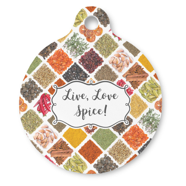 Custom Spices Round Pet ID Tag - Large