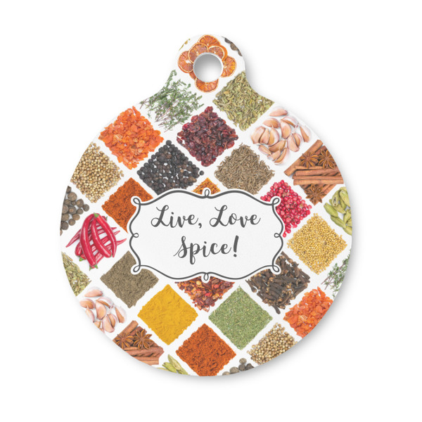Custom Spices Round Pet ID Tag - Small