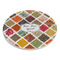 Spices Round Stone Trivet - Angle View