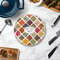Spices Round Stone Trivet - In Context View