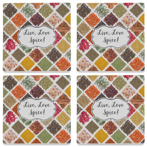 Spices Set of 4 Sandstone Coasters - See All 4 View
