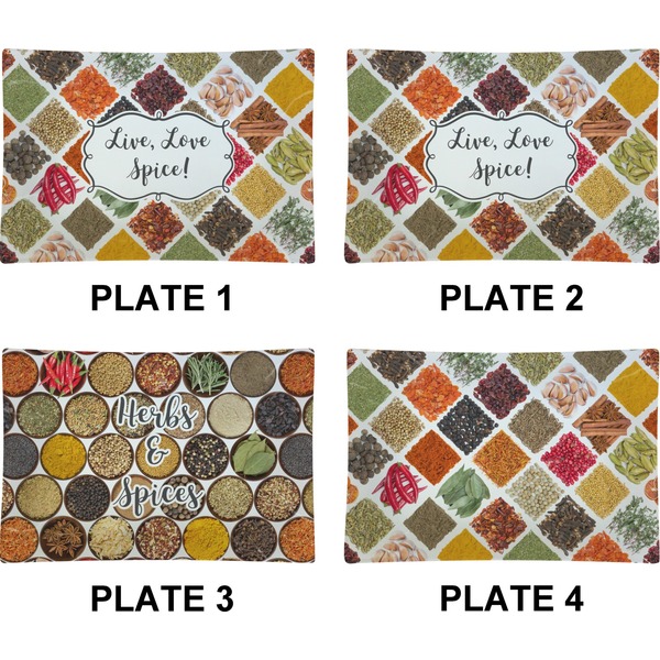 Spices Set of Rectangular Appetizer / Dessert Plates (Approval)