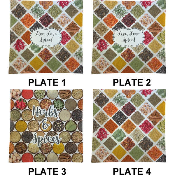Spices Set of Square Dinner Plates (Approval)