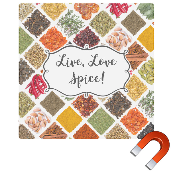 Custom Spices Square Car Magnet - 6" (Personalized)