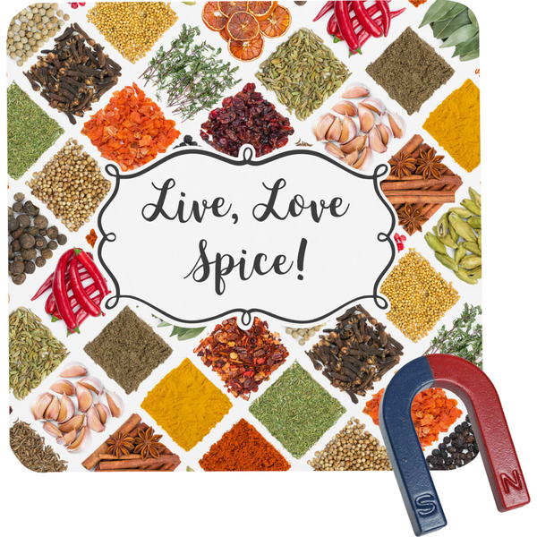 Custom Spices Square Fridge Magnet (Personalized)