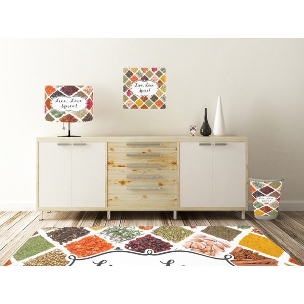Spices Square Wall Decal Wooden Desk