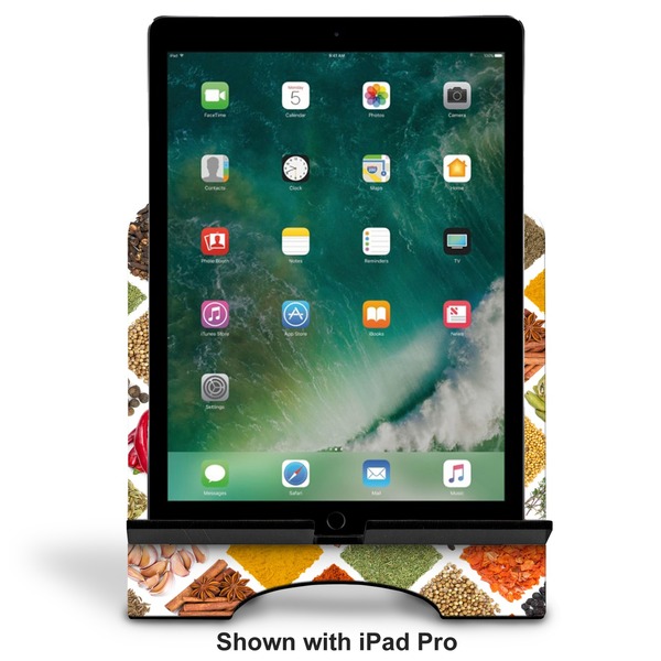 Spices Stylized Tablet Stand - Front with ipad