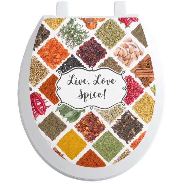 Custom Spices Toilet Seat Decal - Round (Personalized)