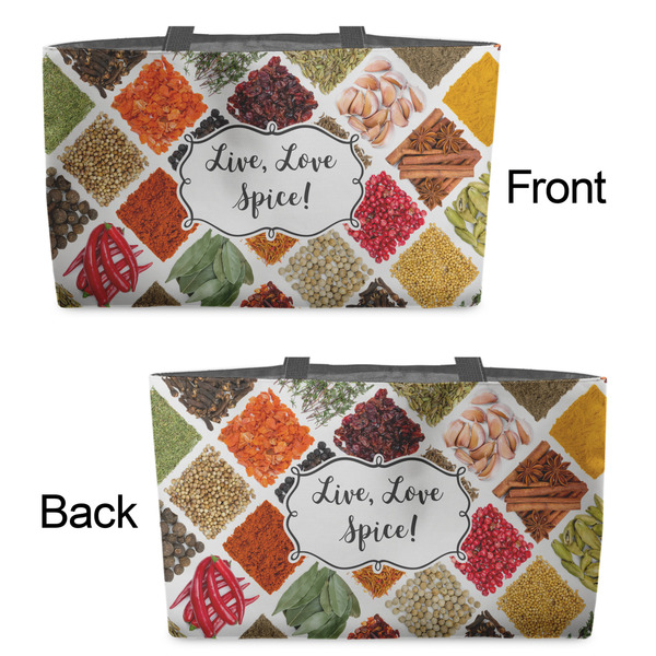 Spices Tote w/Black Handles - Front & Back Views