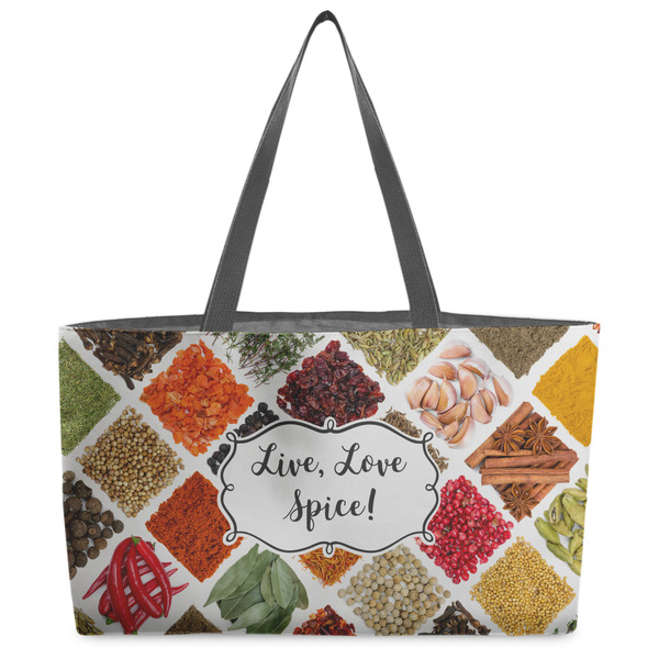 Custom Spices Beach Totes Bag - w/ Black Handles