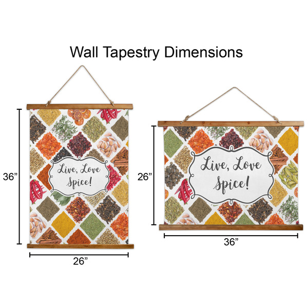Spices Wall Hanging Tapestries - Parent/Sizing