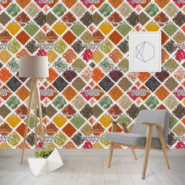 Custom Spices Wallpaper & Surface Covering (Peel & Stick - Repositionable)