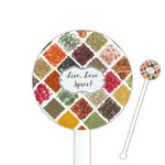 Spices 5.5" Round Plastic Stir Sticks - White - Single Sided