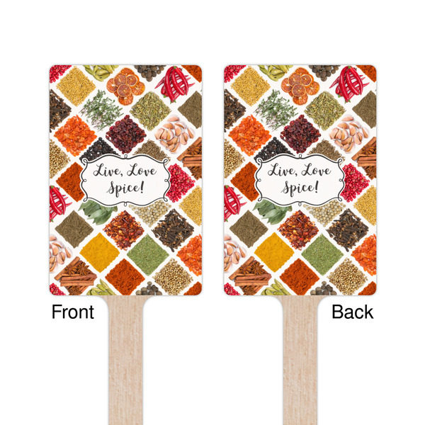 Spices Wooden 6.25" Stir Stick - Rectangular - Double Sided - Front & Back