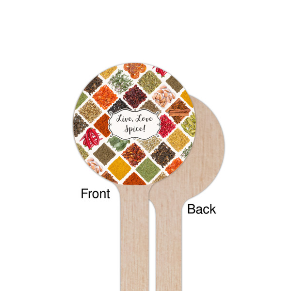 Spices Wooden 7.5" Stir Stick - Round - Single Sided - Front & Back