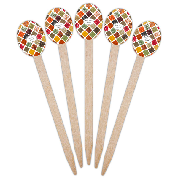 Spices Wooden Food Pick - Oval - Fan View
