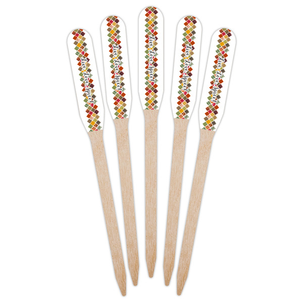 Spices Wooden Food Pick - Paddle - Fan View