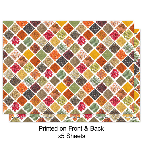 Spices Wrapping Paper Sheet - Double Sided - Front