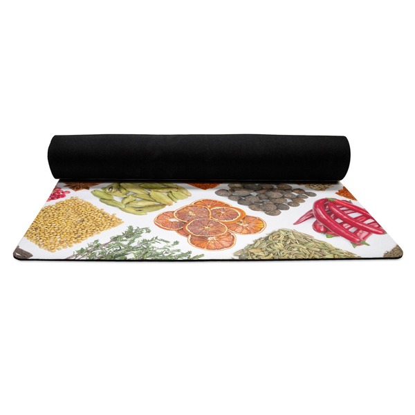 Spices Yoga Mat Rolled up Black Rubber Backing