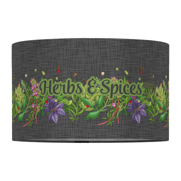 Herbs & Spices 12" Drum Lampshade - FRONT (Fabric)