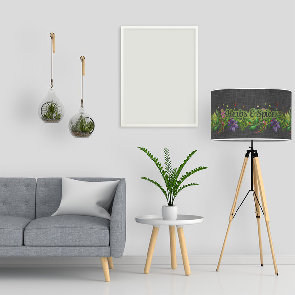 Herbs & Spices 12" Drum Lampshade - LIFESTYLE