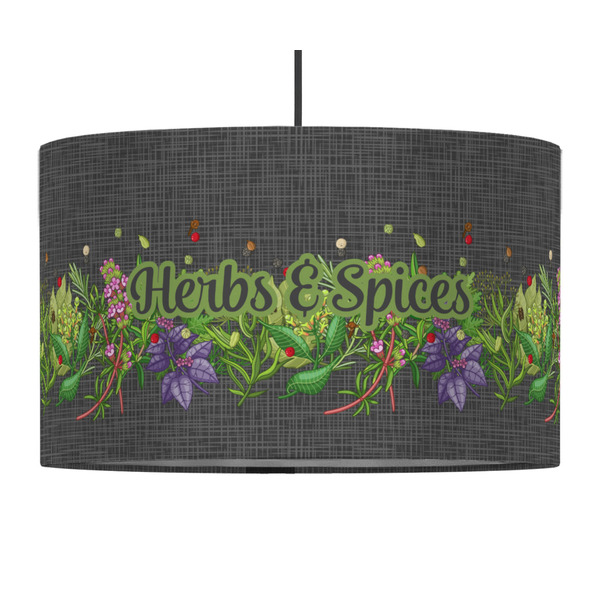 Herbs & Spices 12" Drum Lampshade - PENDANT (Fabric)
