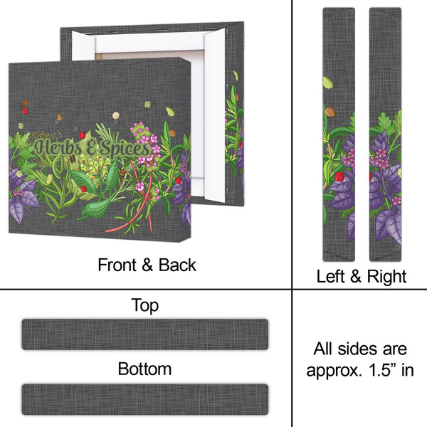 Herbs & Spices 12x12 - Canvas Print - Approval