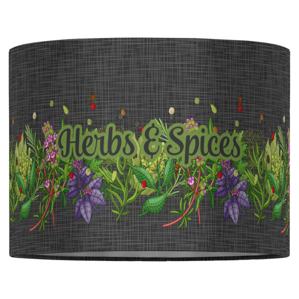 Herbs & Spices 16" Drum Lampshade - FRONT (Fabric)
