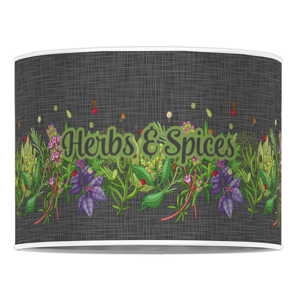 Herbs & Spices 16" Drum Lampshade - FRONT (Poly Film)
