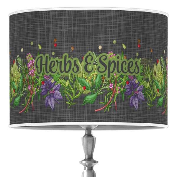 Custom Herbs & Spices 16" Drum Lamp Shade - Poly-film