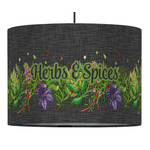 Herbs & Spices 16" Drum Pendant Lamp - Fabric