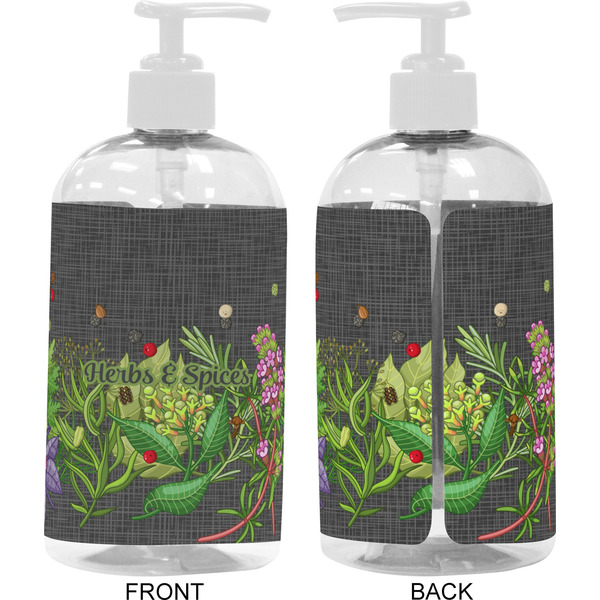 Herbs & Spices 16 oz Plastic Liquid Dispenser- Approval- White