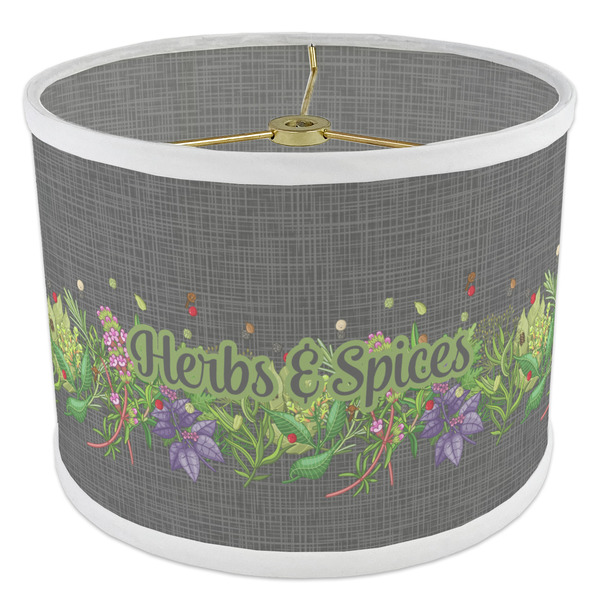 Herbs & Spices 8" Drum Lampshade - ANGLE Poly-Film