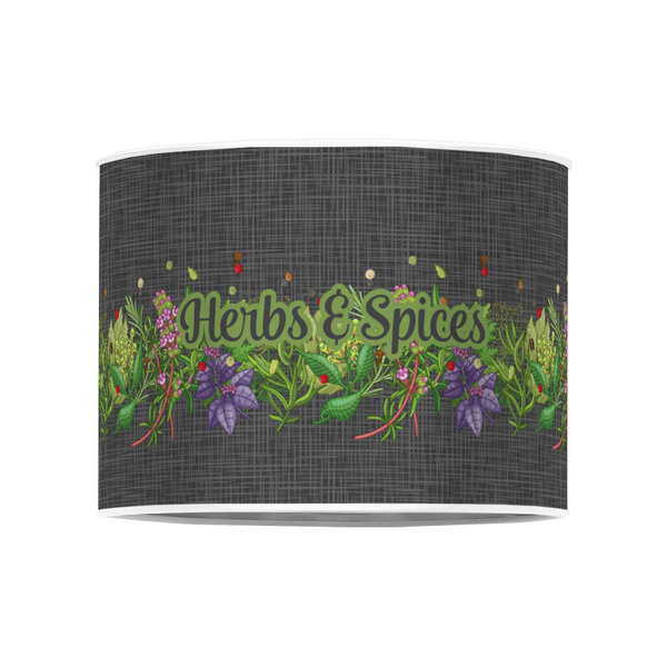 Herbs & Spices 8" Drum Lampshade - FRONT (Poly Film)