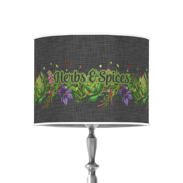 Herbs & Spices 8" Drum Lampshade - ON STAND (Poly Film)