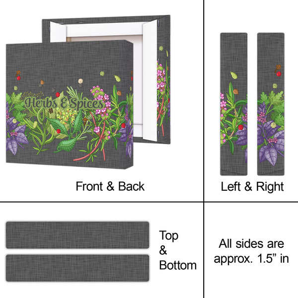 Herbs & Spices 8x8 - Canvas Print - Approval