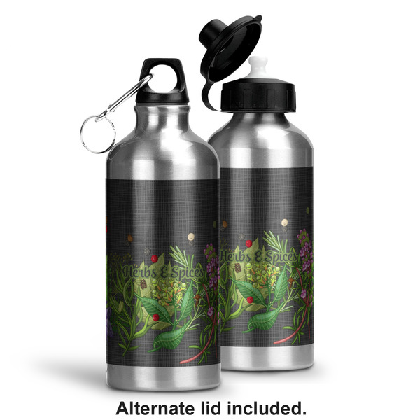 Herbs & Spices Aluminum Water Bottle - Alternate lid options