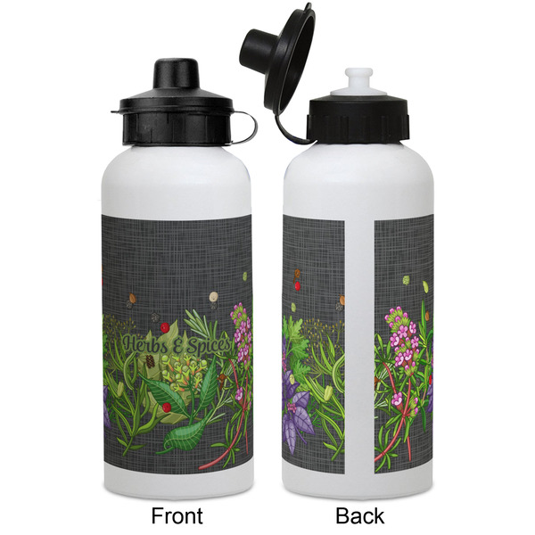 Herbs & Spices Aluminum Water Bottle - White APPROVAL